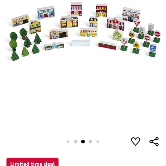 Melissa and Doug wooden town play set - Picture 3 of 4